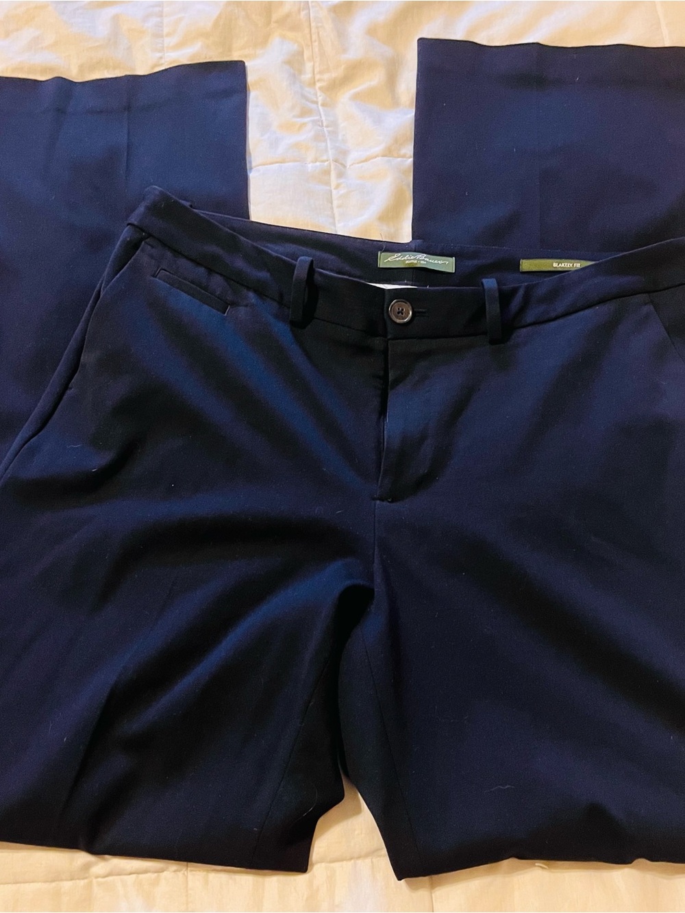 Eddie Bauer Navy Trousers size 16 Tall/Long